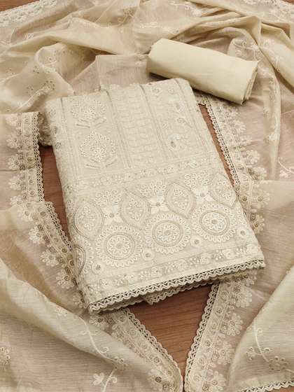 KALINI Ethnic Motifs
                      Embroidered Unstitched Dress Material