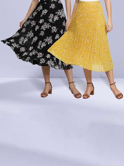 NUEVOSDAMAS Pack of 2 Printed Midi Skirts