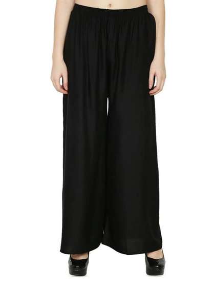 CHANDERKASH Women Flared Palazzos