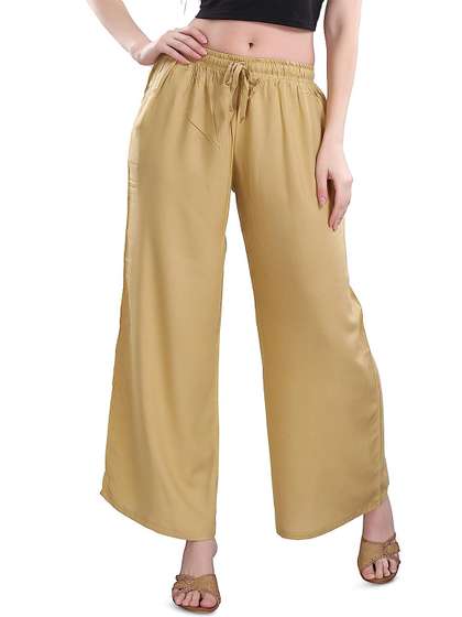 CHANDERKASH Wide Leg Knitted Palazzos