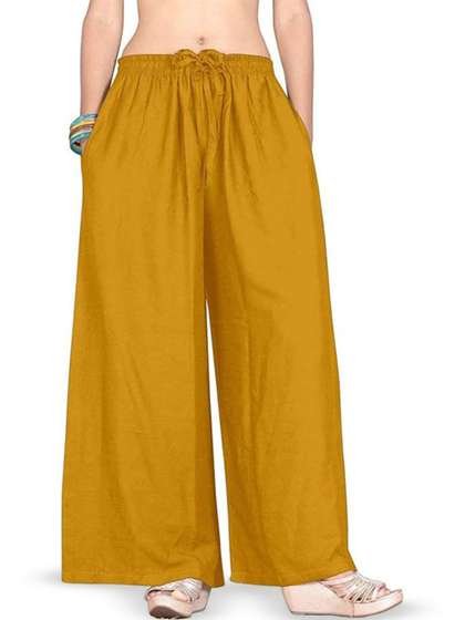 CHANDERKASH Women Flared Palazzos