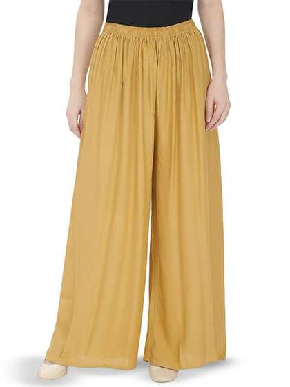 CHANDERKASH Women Flared Fit Palazzos