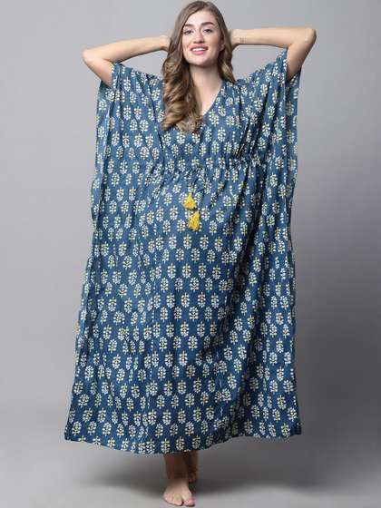 Secret Wish Floral
                        Printed Pure Cotton Maxi Maternity Kaftan
                        Nightdress