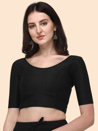 HERE&NOW Woven Design Saree Blouse