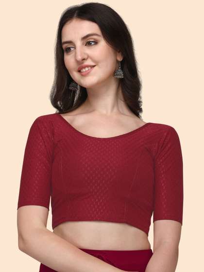 HERE&NOW Woven Design Saree Blouse