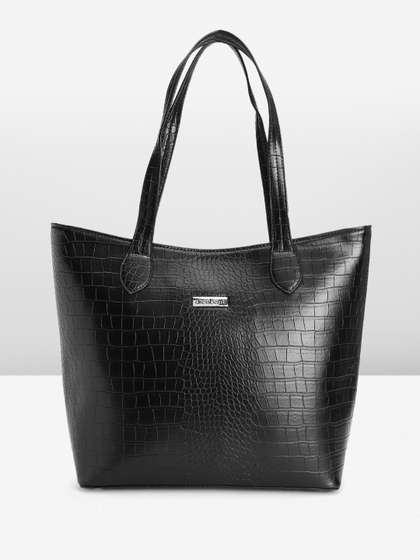 DressBerry Textured Structured Tote Bag