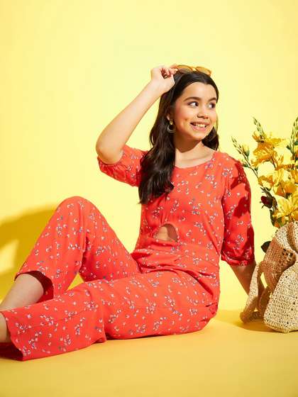 StyleStone Girls Printed
                    Basic Jumpsuit