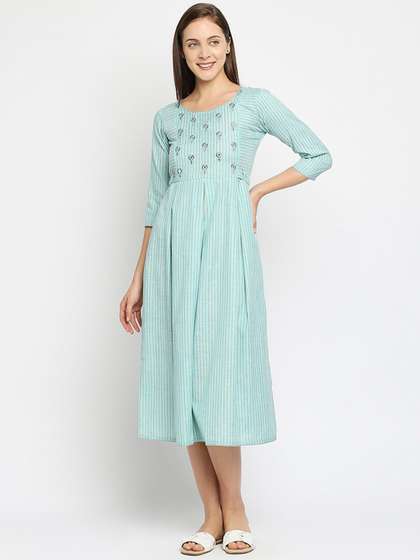 True Shape Yoke
                        Design Embroidered Maternity Anarkali Kurta