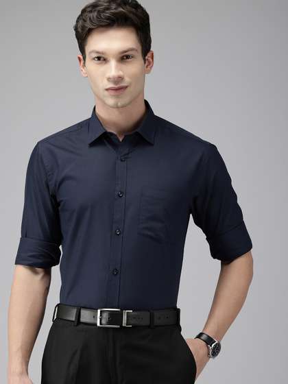 Park Avenue Self Design Slim Fit Textured Formal Shirt