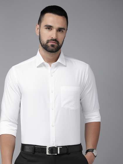 Park Avenue Self
                      Design Slim Fit Textured Formal Shirt