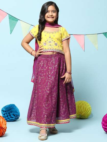 Biba Girls
                        Embroidered Ready to Wear Lehenga & Blouse
                        With Dupatta