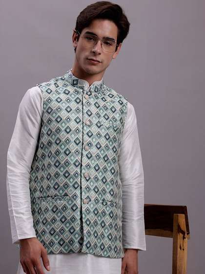 Jompers Woven Design Nehru Jackets