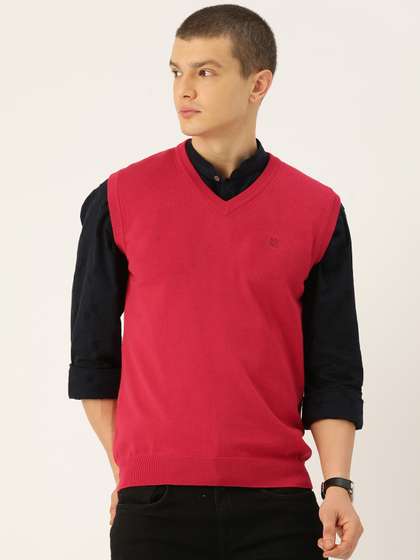 Monte Carlo Cotton Solid Sweater Vest