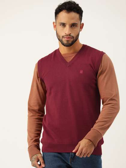 Monte Carlo Solid Minimal Logo Embroidered Pure Cotton Sweater Vest