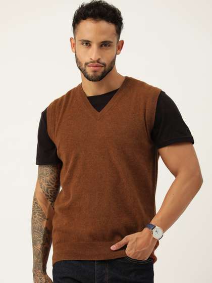 Monte Carlo Men Solid Sweater Vest