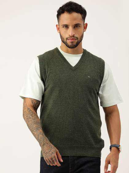 Monte Carlo Men Solid Sweater Vest