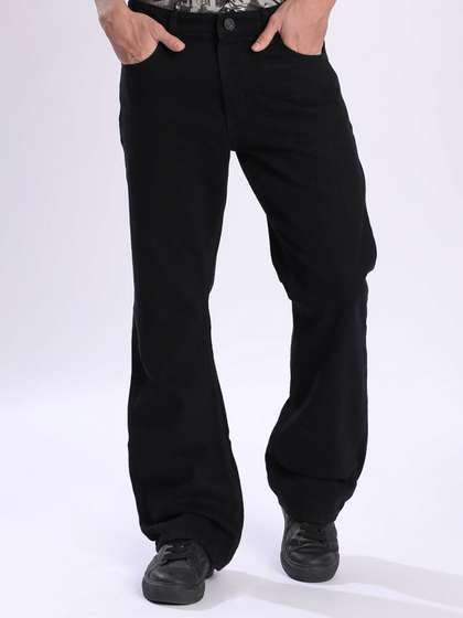 Bene Kleed Men Black
                      solid Bootcut Jeans