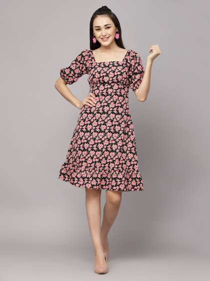 Price History of FOREVER 21 Floral Fit & Flare Mini Dress from Myntra  111_8074997