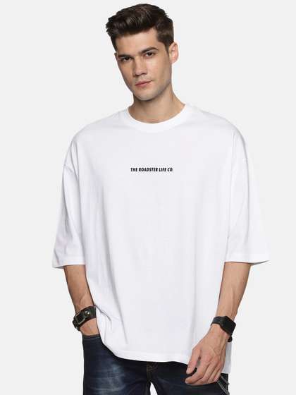 Roadster The Lifestyle Co. Pure Cotton Oversized Fit T-shirt