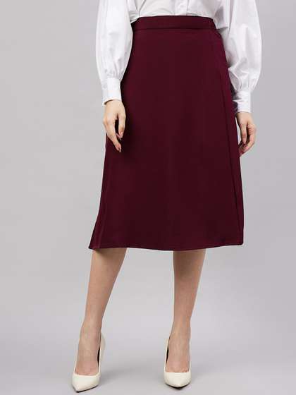 CHROME & CORAL Knee Length Wrap Skirts