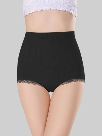PLUMBURY Women Self
                        Design Seamless High Waist Tummy Control Hipster
                        Briefs