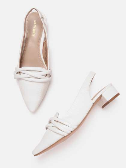 Allen Solly Women
                          Snake Skin Textured Block Heel Mules with
                          Braided Detail