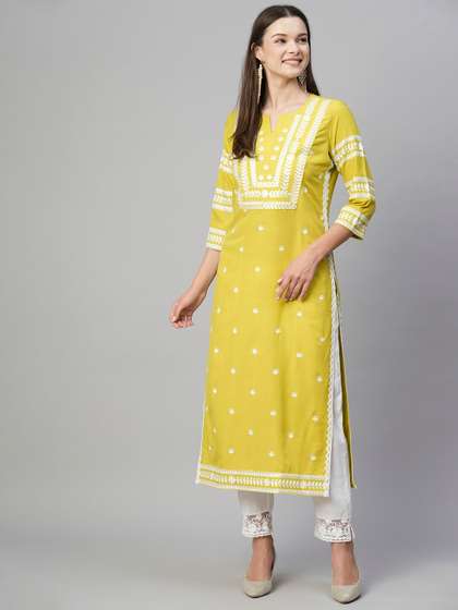 GoSriKi Ethnic Motif Embroidered Kurta