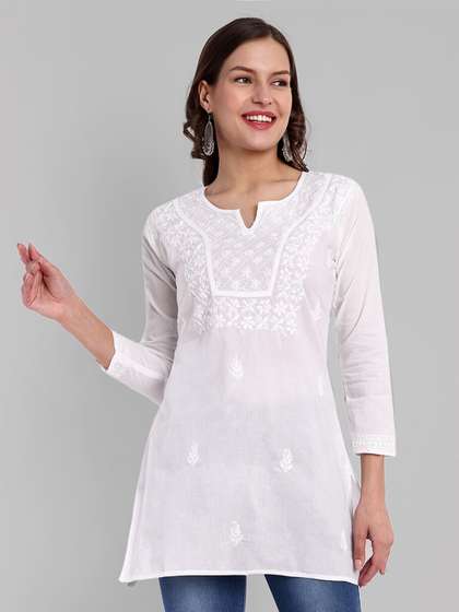 ADA Ethnic Motifs Embroidered Chikankari Regular Kurti