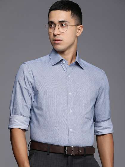 Louis Philippe Printed Classic Pure Cotton Formal Shirt