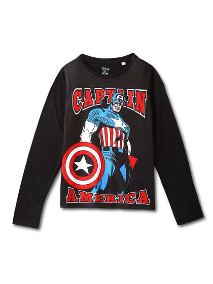 Wear Your Mind Boys Captain America Printed T-shirt