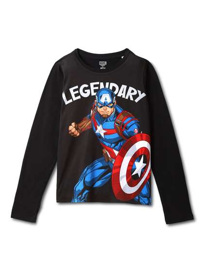 Wear Your Mind Boys Captain America Printed T-shirt