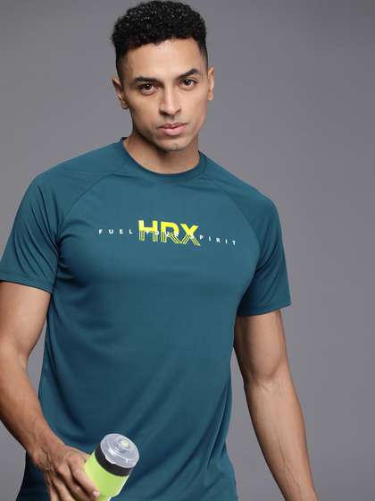 HRX by Hrithik Roshan Men Brand Logo Printed Badminton Rapid-Dry T-shirt