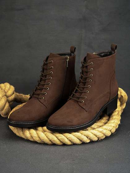 The Roadster
                          Lifestyle Co. Women Brown Mid Top Block Heel
                          Regular Boots
