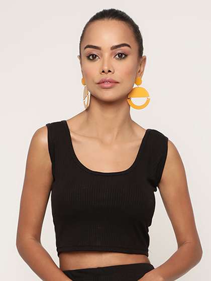 Price History of BAESD Scoop Neck Ribbed Fitted Crop Top (XS) by