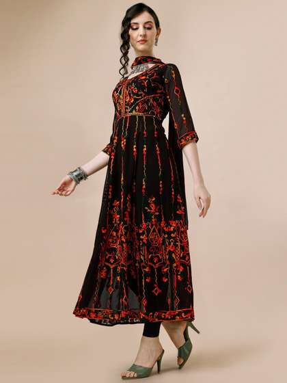KALINI Pleated Anarkali Kurta