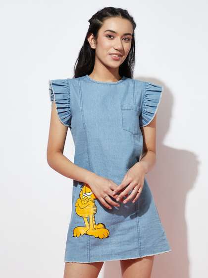SPUNKIES Cotton A-Line Mini Dress