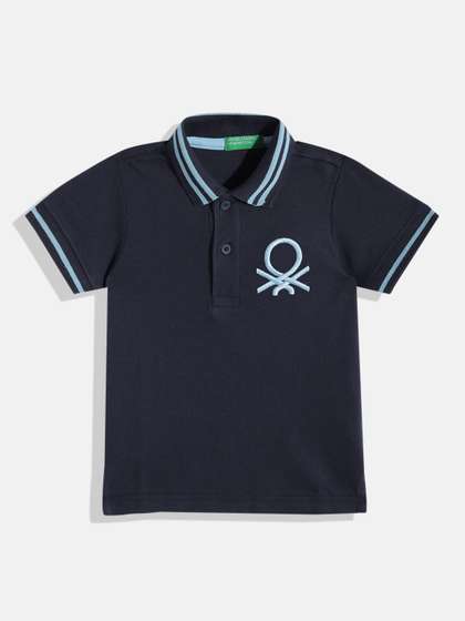 United Colors of Benetton Boys Pure Cotton Polo Collar T-shirt