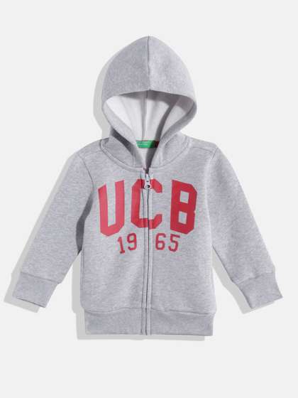 United Colors of
                    Benetton Boys Brand Logo Printed Hooded Sweatshirt