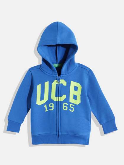 United Colors of
                    Benetton Boys Brand Logo Printed Hooded Sweatshirt