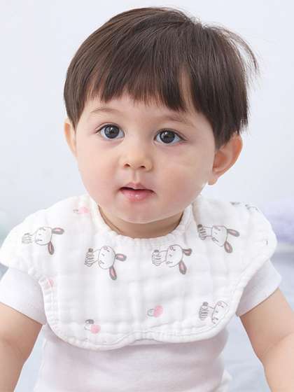 YOUSTYLO Infants Pack Of
                    4 Printed Organic Cotton Bibs