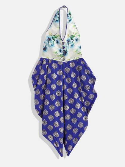 Twisha Girls Halter Neck
                    Printed Basic Jumpsuit
