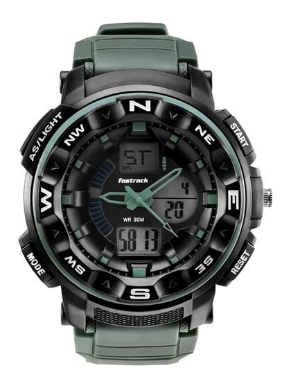Fastrack Quartz
                          Analog Digital With Black Dial Unisex Watch -
                          Nt38076pp02w