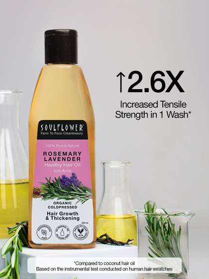 Soulflower Rosemary
                    Lavender Hair Growth Oil for Hair Fall 225ml