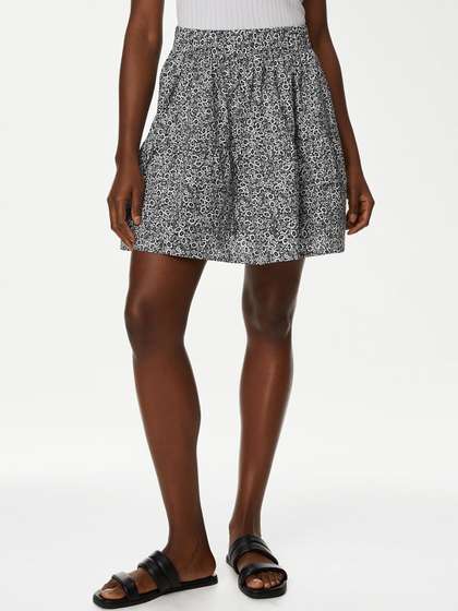 Marks & Spencer Printed Cotton Mini Skirts