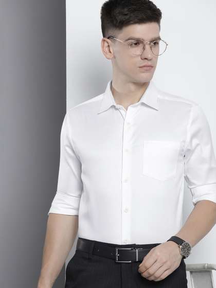 The Indian Garage
                        Co. X Luxe Men Self Design Slim Fit Opaque
                        Formal Shirt