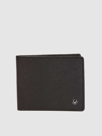 Allen Solly Men Textured
                    Leather Two Fold Wallet