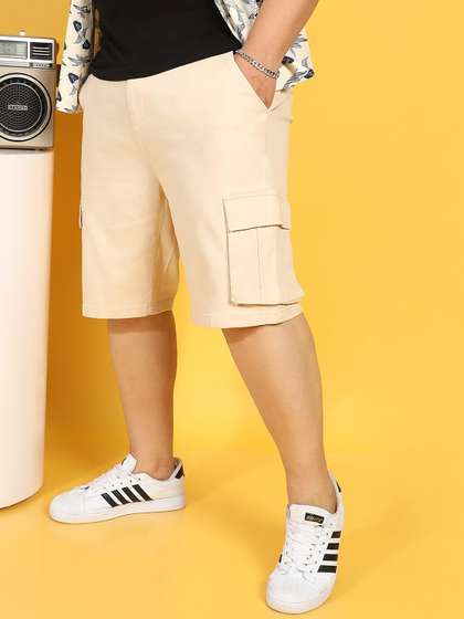 Instafab Plus Size
                        Men Mid Rise Regular Fit Outdoor Shorts