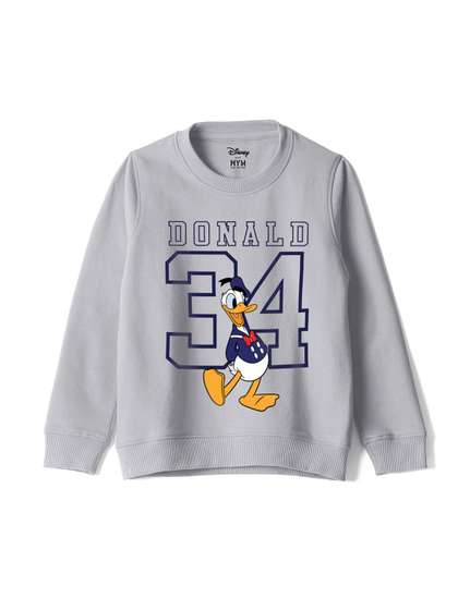 Wear Your Mind Boys
                    Printed Donald Duck Cotton Sweatshirt