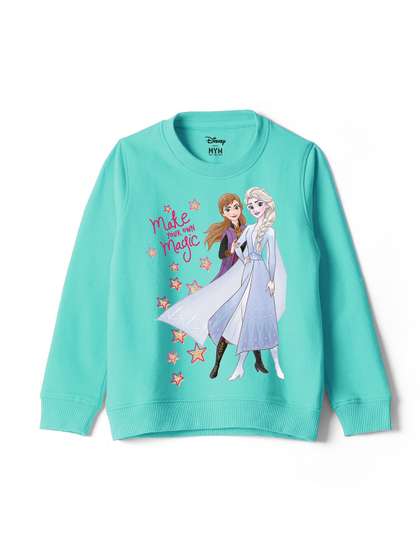 Wear Your Mind Girls
                      Elsa & Anna Printed Round Neck Cotton
                      Sweatshirt