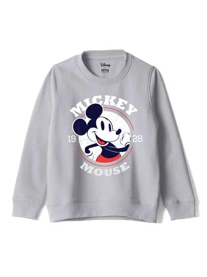 Wear Your Mind Boys
                      Mickey Mouse Graphic Printed Round Neck Cotton
                      Regular Sweatshirt
